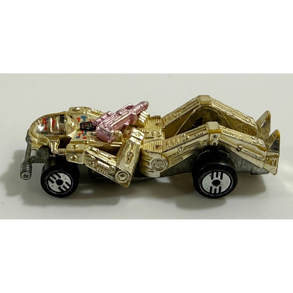 Hot Wheels Zombot Wheels‎ Toy Car Gold Chrome Vintage 1986 Mattel Robot Vehicle